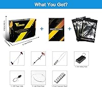 Vista 5 de VONADO Kit de luces LED compatible con Lego Technic Ford Mustang Shelby GT500 42138, iluminación de bricolaje para Mustang 42138