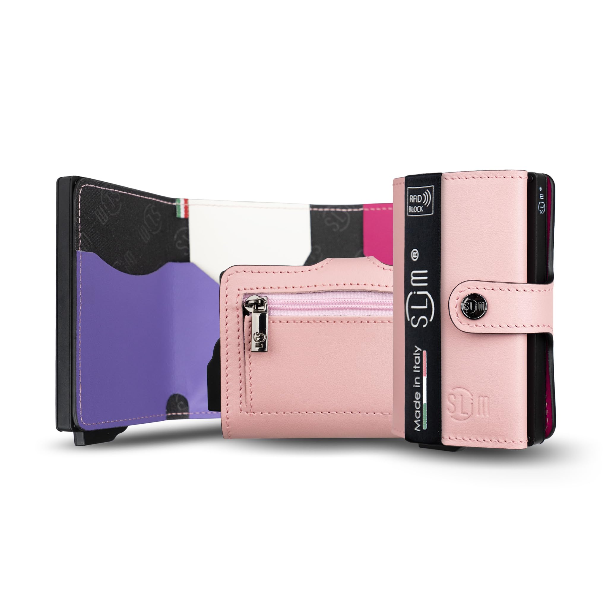 SLim Porta Carte di Credito Schermato Portafoglio Uomo Rfid Portatessere Anticlonazione Donna Portacarte Uomo