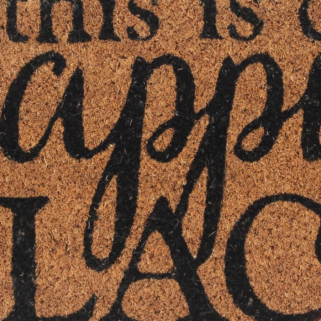 Paillasson naturel en fibre de coco - 45 x 75 cm - Touffeté - Avec dessous en PVC antidérapant - Résistant aux intempéries et absorbant - Idéal comme paillasson pour l'intérieur et