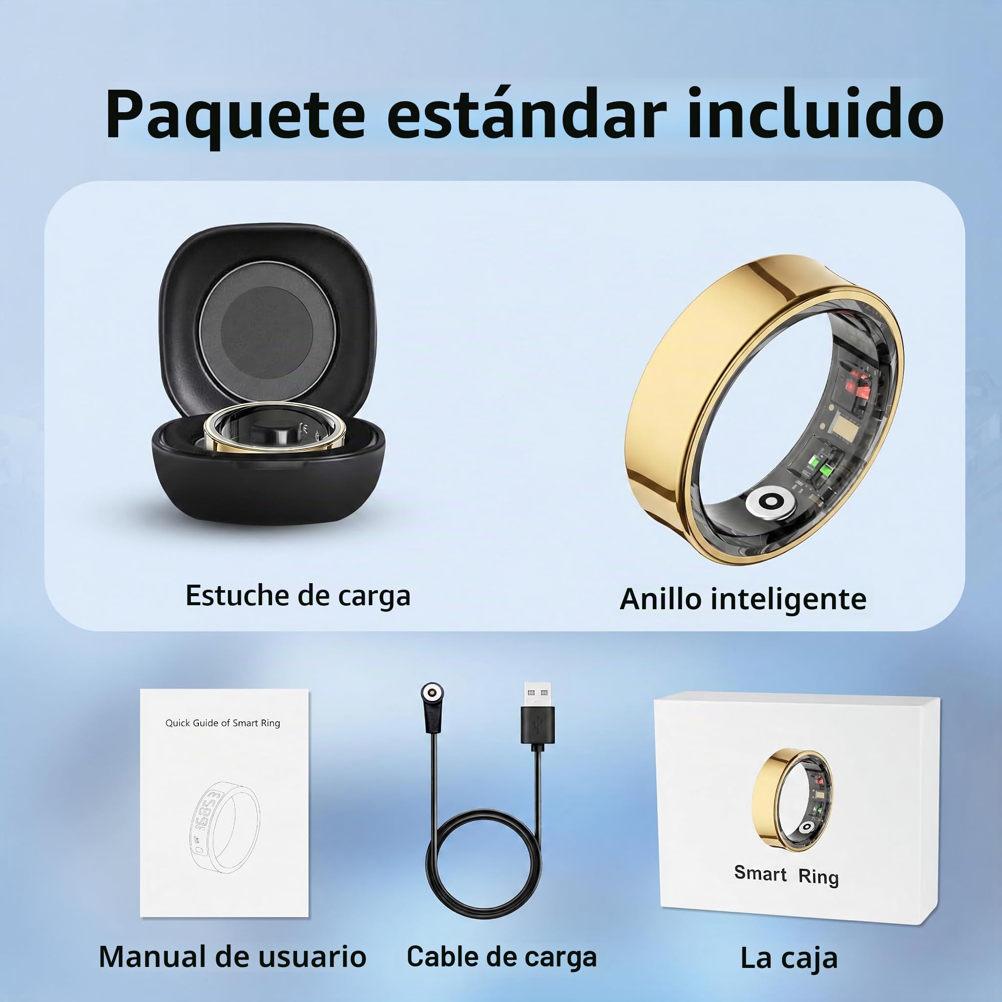 Anillo inteligente de acero inoxidable para hombres y mujeres, impermeable 5 ATM, podómetro, seguimiento de sueño, frecuencia cardíaca, seguimiento de actividad física, compatible con
