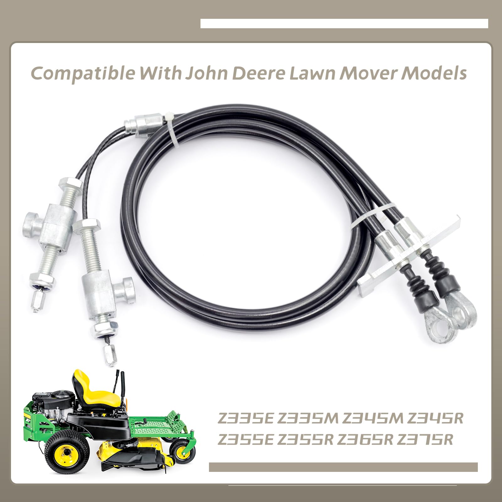 AM116462 AUC10015 Câble de levage de rechange pour tondeuse à gazon John Deere Z335E Z335M Z345M Z345R Z355E Z355R Z365R Z375R Remplace AM146079