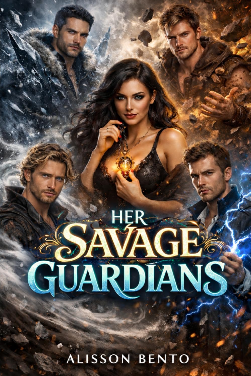 Her Savage Guardians: A Reverse Harem Paranormal Fae Romance (The Shadowed Realms Collection)