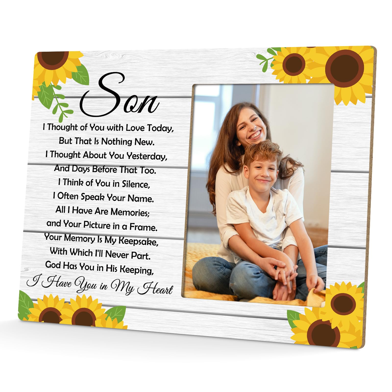 Sympathy Gifts for Loss of Son Memorial Picture Frame in Memory of Son Grief Remembrance Bereavement Gift Memorial Gifts for Loss of Sons Bereavement Gift Idea Sympathy Condolence Wooden Photo Frame