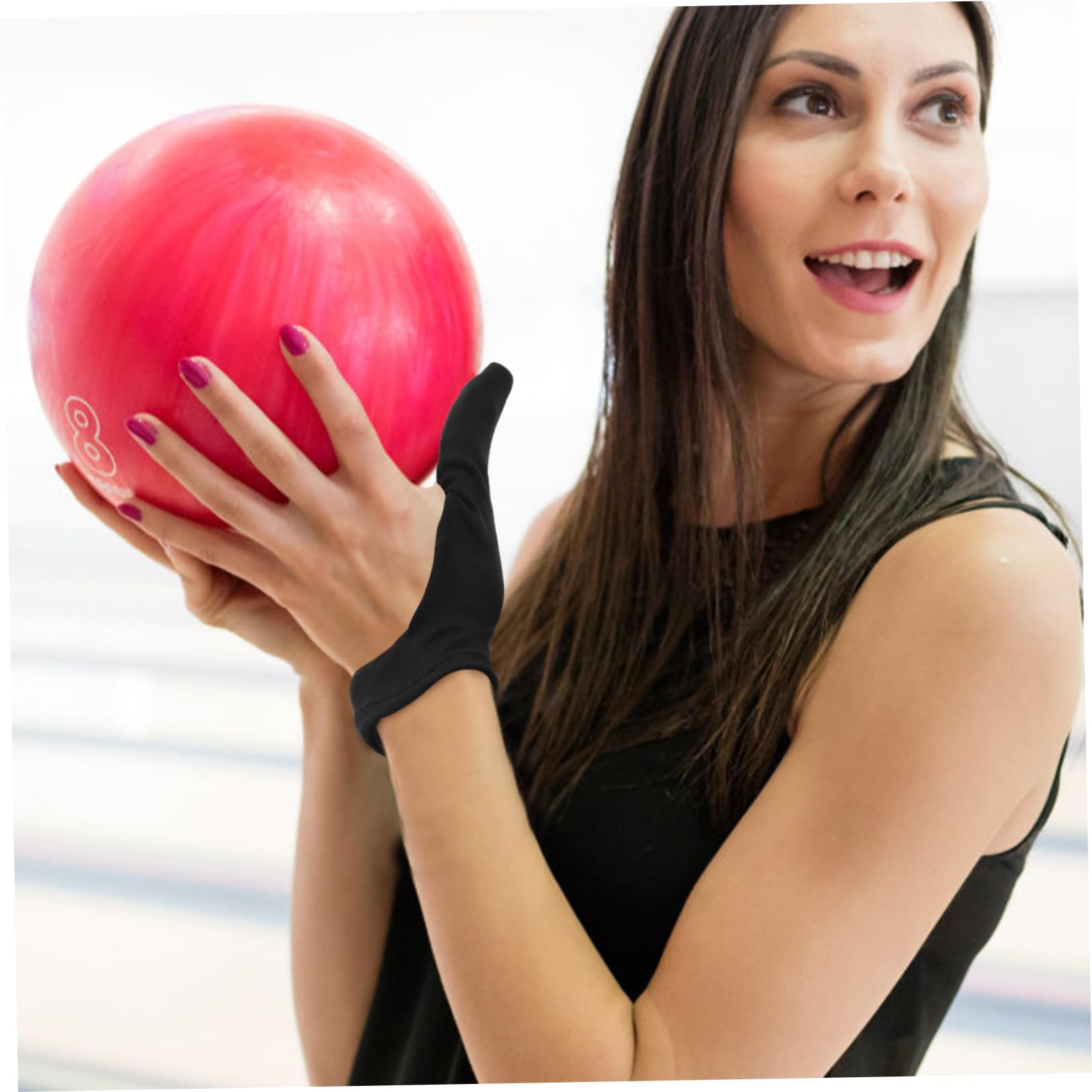 Yardwe 5 Pairs Bowling Hand Gloves Compact Thumb Socks Protective Thumb Cover