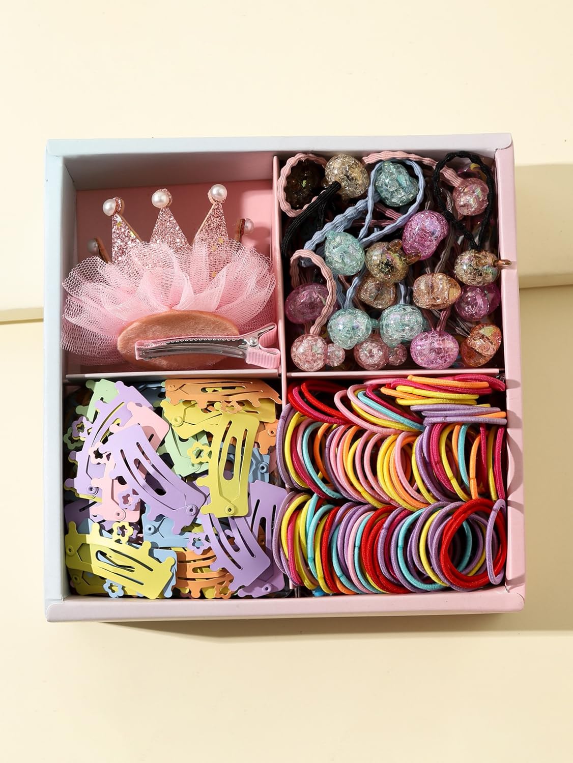 131 Pcs Princess Crown Hairband Clips Set for Toddlers