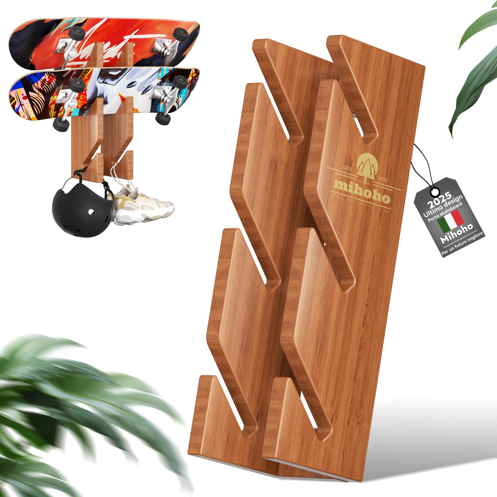 Support de plancher pour planche à roulettes en bois à 3 couches, support de planche à roulettes pour enfants Longboard