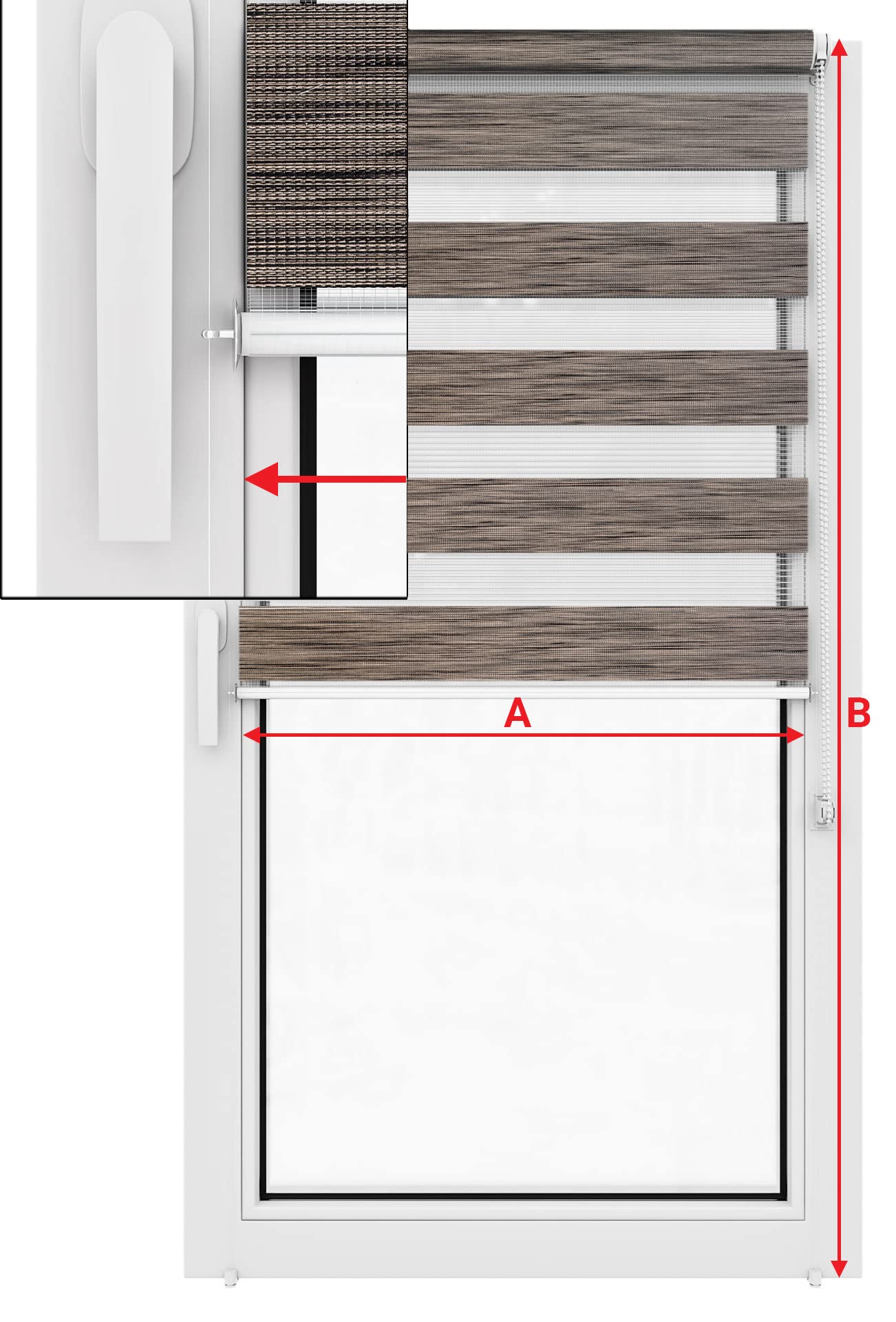 Podwójna roleta bez wiercenia, materiał 139cmx220cm, roleta Klemmfix, Easyfix, przepuszczająca światło i zaciemniająca, Day&Night, zaciskowa roleta przeciwsłoneczna, do okien i drzwi
