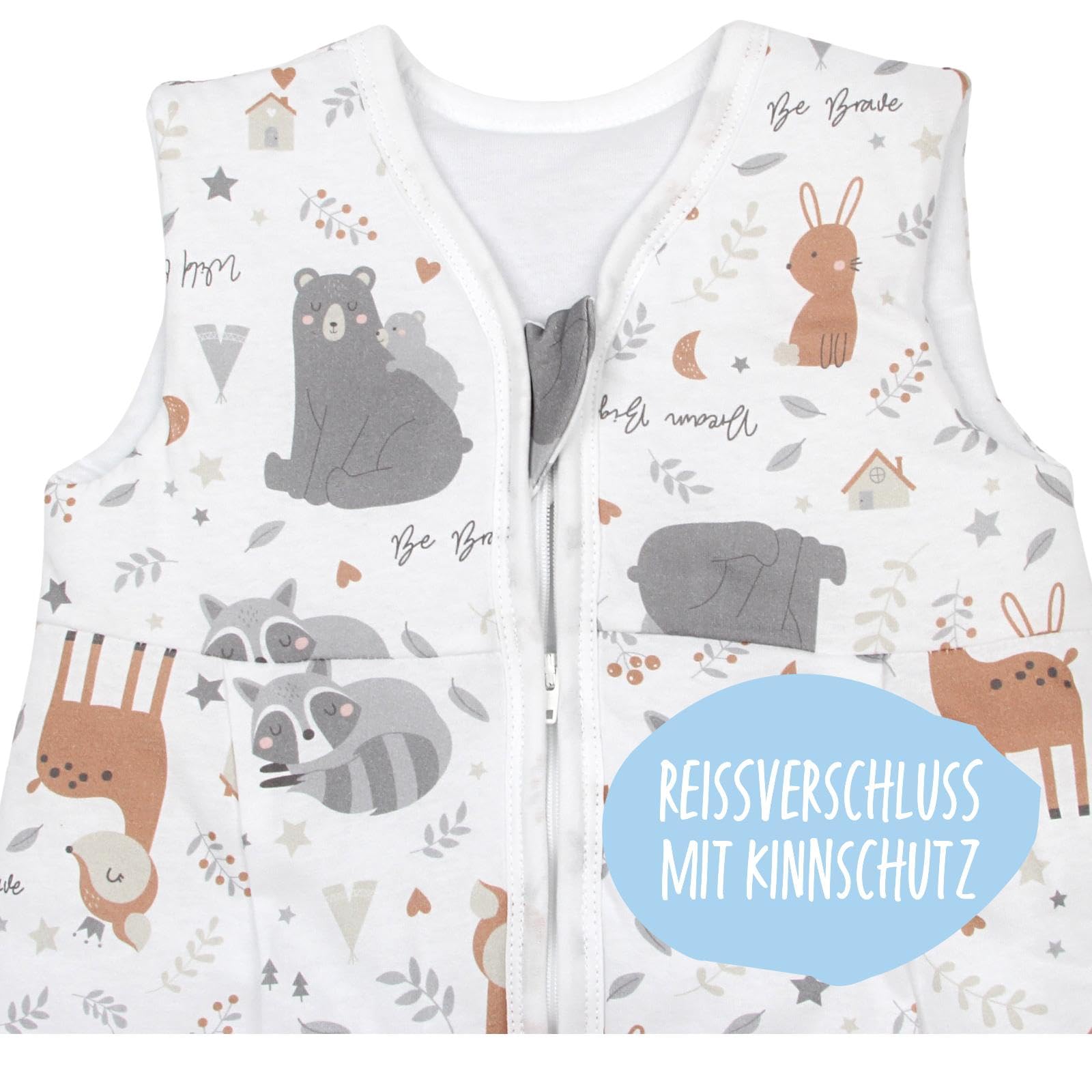 TupTam Sacco Nanna 2.5 TOG – Sacco Nanna Neonato Tutto l’Anno in Cotone OEKO-TEX, Traspirante e Morbido