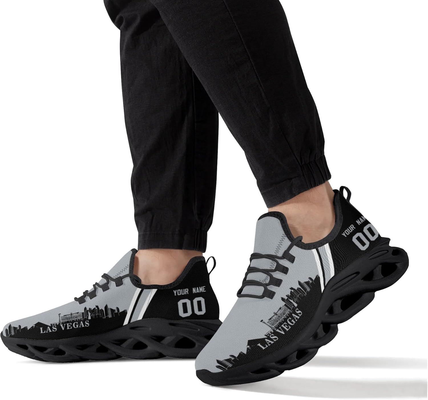 Men City Custom Football Flex Sneakers Personalized Name Number Athletic Gym Shoes for Youth Women Game Day Gift - Image 6