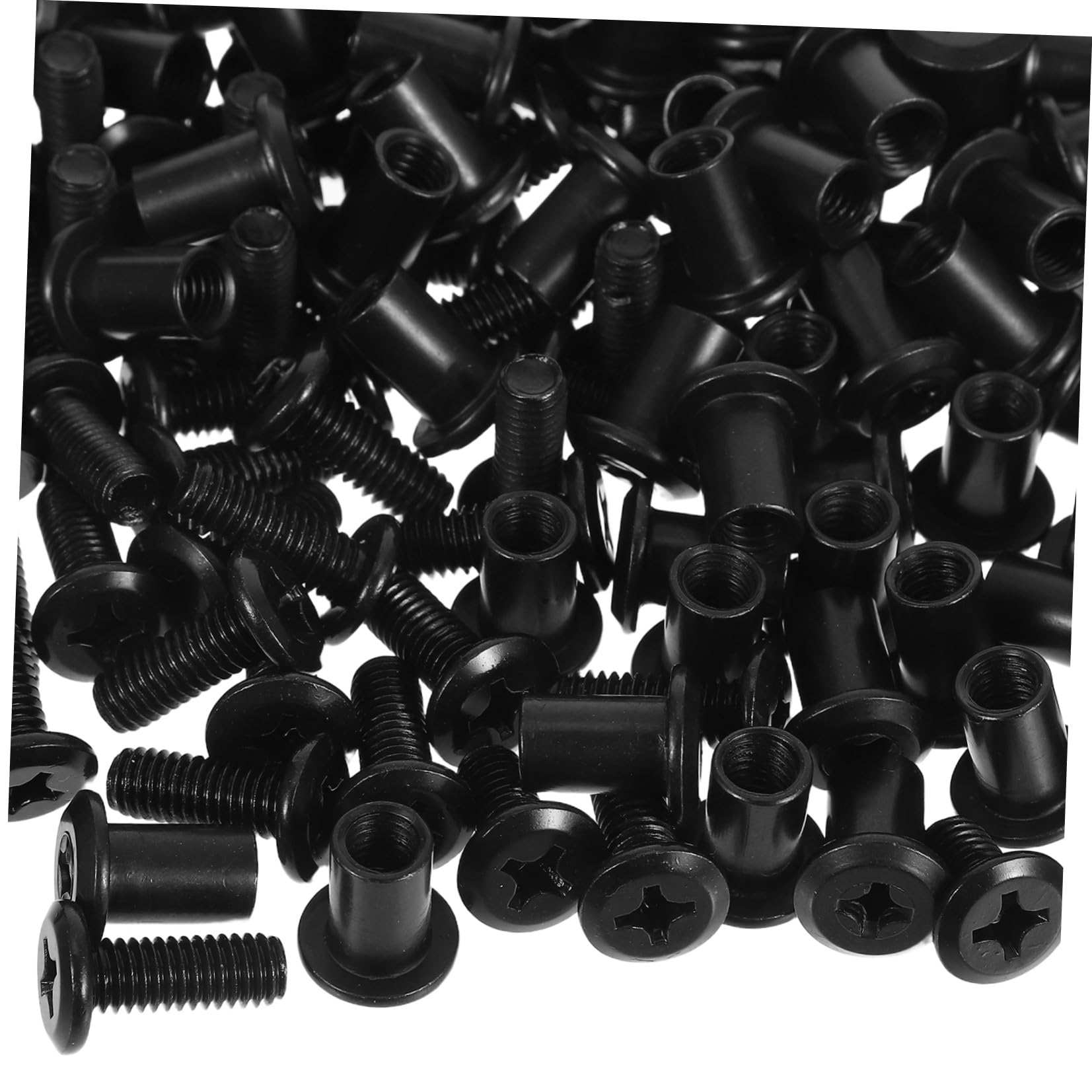 170 Set Kit di Viti di Collegamento per Mobili in Acciaio al Carbonio Nero M6x20 M6x16 Resistente e Facile da Installare per Telaio Letto e Sedie da Ufficio