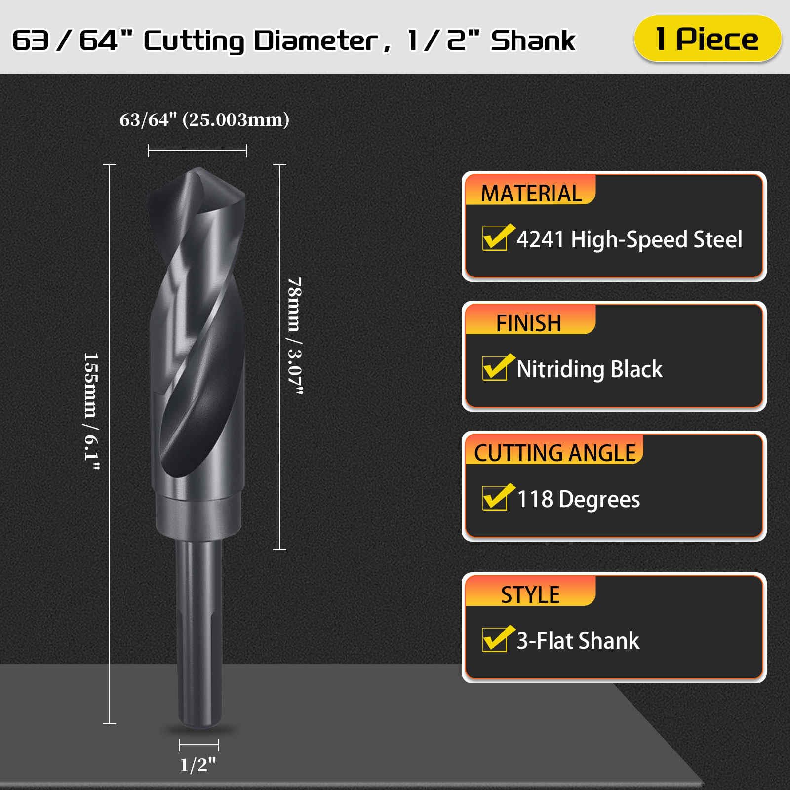CoCud Drill Bit, 63/64" Cutting Diameter (25.003mm) - Image 2