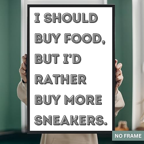 Miniatura 5 de Sneaker Lover Posters Set - Funny Quote Room Decor, Sneaker Head Things Wall Art, Cool Shoe Posters Set for Teen Guys Bedroom - 11x17 in. LAMINATED