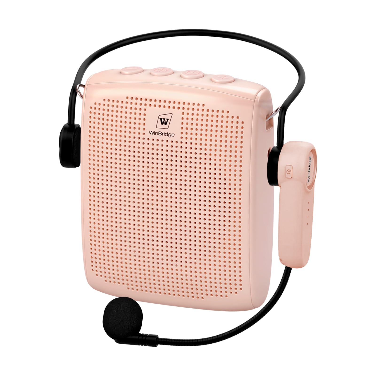 WinBridge WB002 Bluetooth Voice Amplifier with Wireless Headset, Pink | Speaker and Mic Ideal for Cassrooms, Teachers & Presenters, 15W Clear Sound, One-Touch Mute, Lightweight, 12-15 hr Battery discount deal