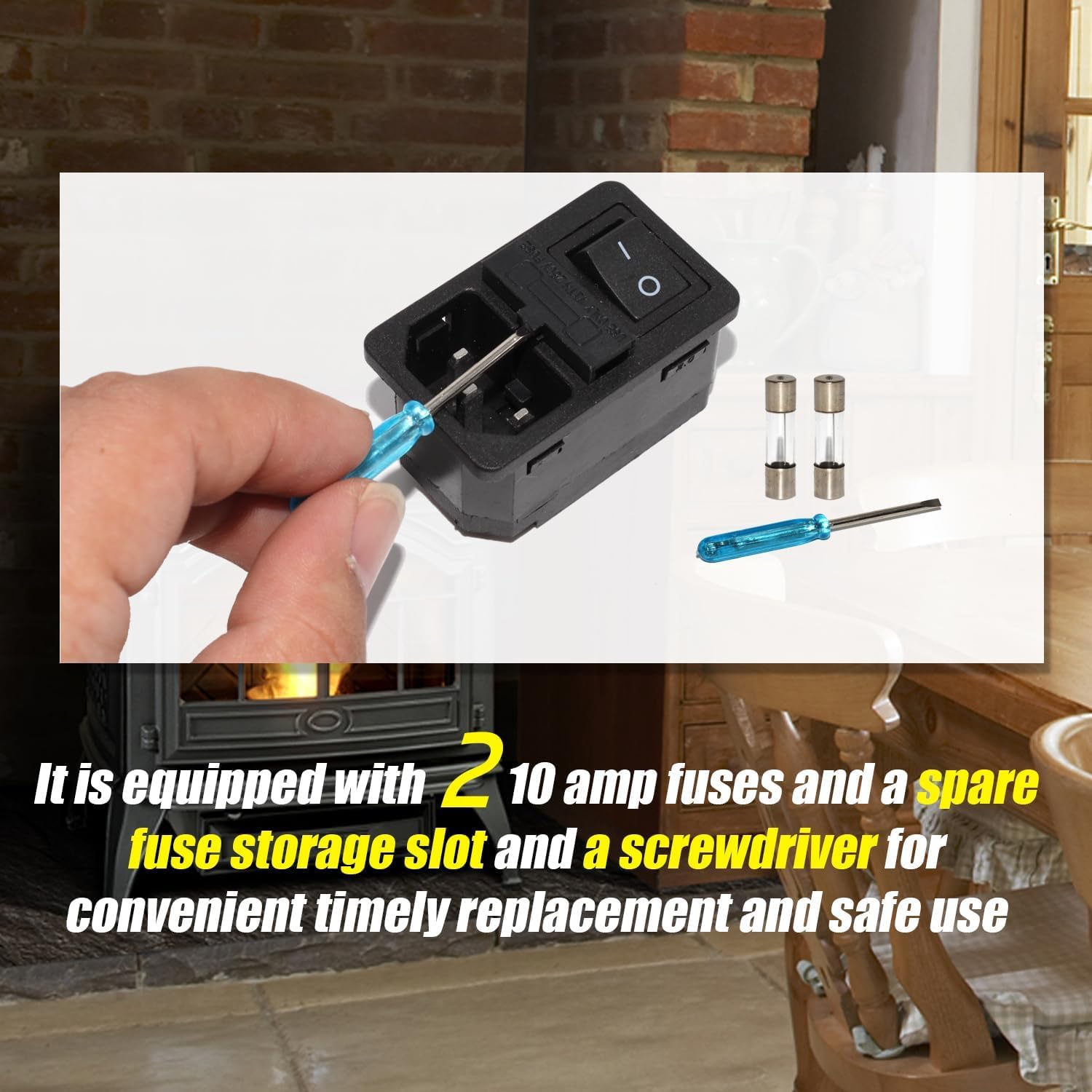 Pellet Stove Power Entry Panel Replacement for HPS10 Serenity Models