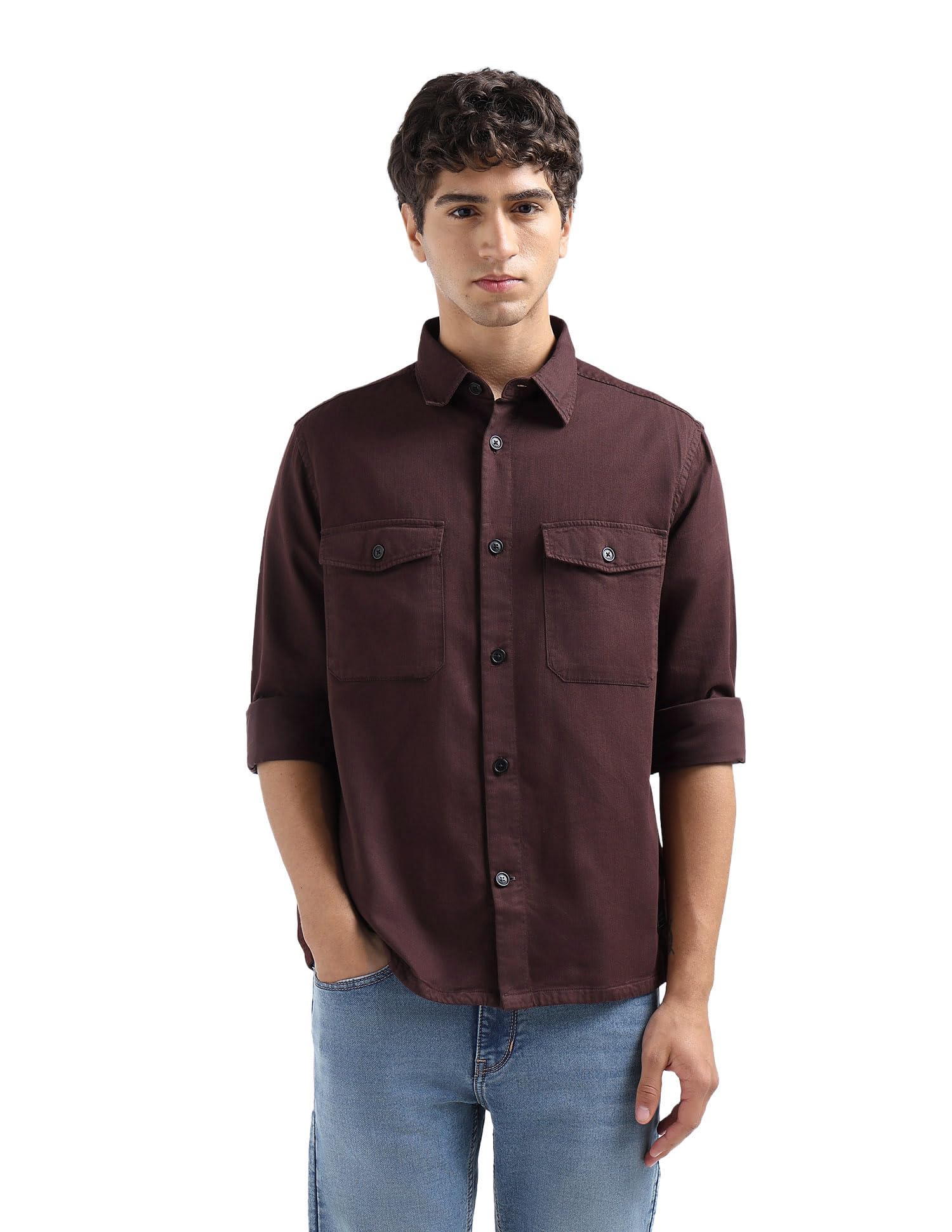 flying machine Men's Relaxed Fit Shirt | Solid | Long Sleeves | Shirt for Man-picture-23