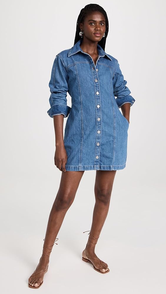 ★ ★ Women's Tab Sleeve Denim Dress 47C736G X26 47C736G_X26_main