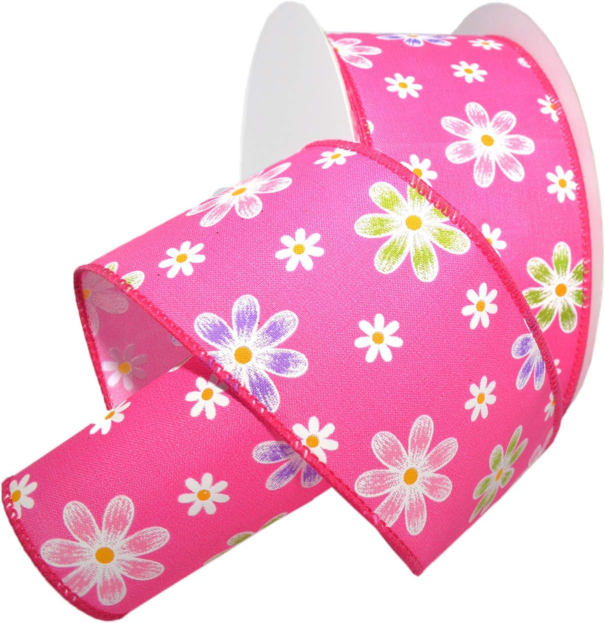 Morex Ribbon Wired Posies Ribbon, 1.5 inch by 25 Yard, Pink, 7595.40/25-020