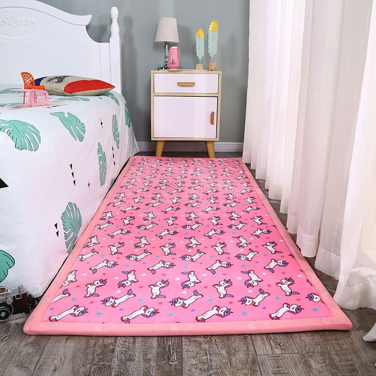 Single tree forest 2.5 cm Thick Kids Carpet, Large Area Rug, Children's Room Carpet-Unicorn-60 * 180cm