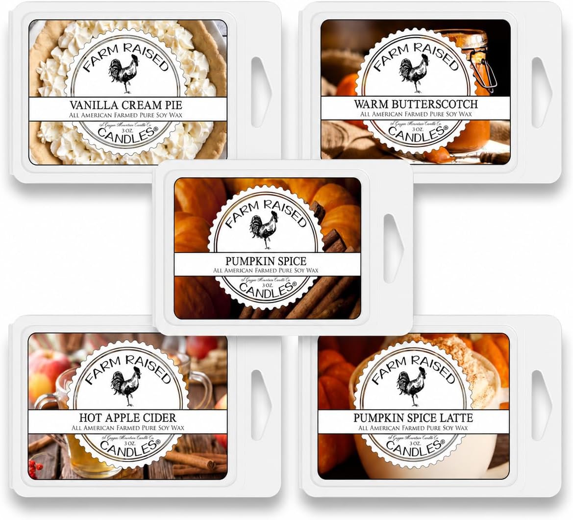 Pumpkin Patch Soy Wax Melts Variety Pack, 5 Count | Fall bakery wax melt variety pack for everyday wax warmers