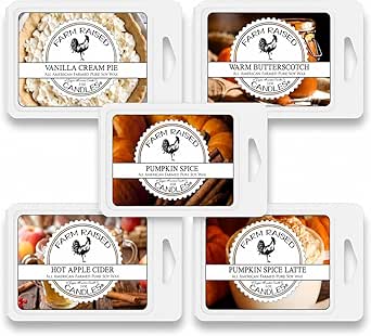 Farm Raised Candles Pumpkin Patch Soy Wax Melts Variety Pack, 5-Pack