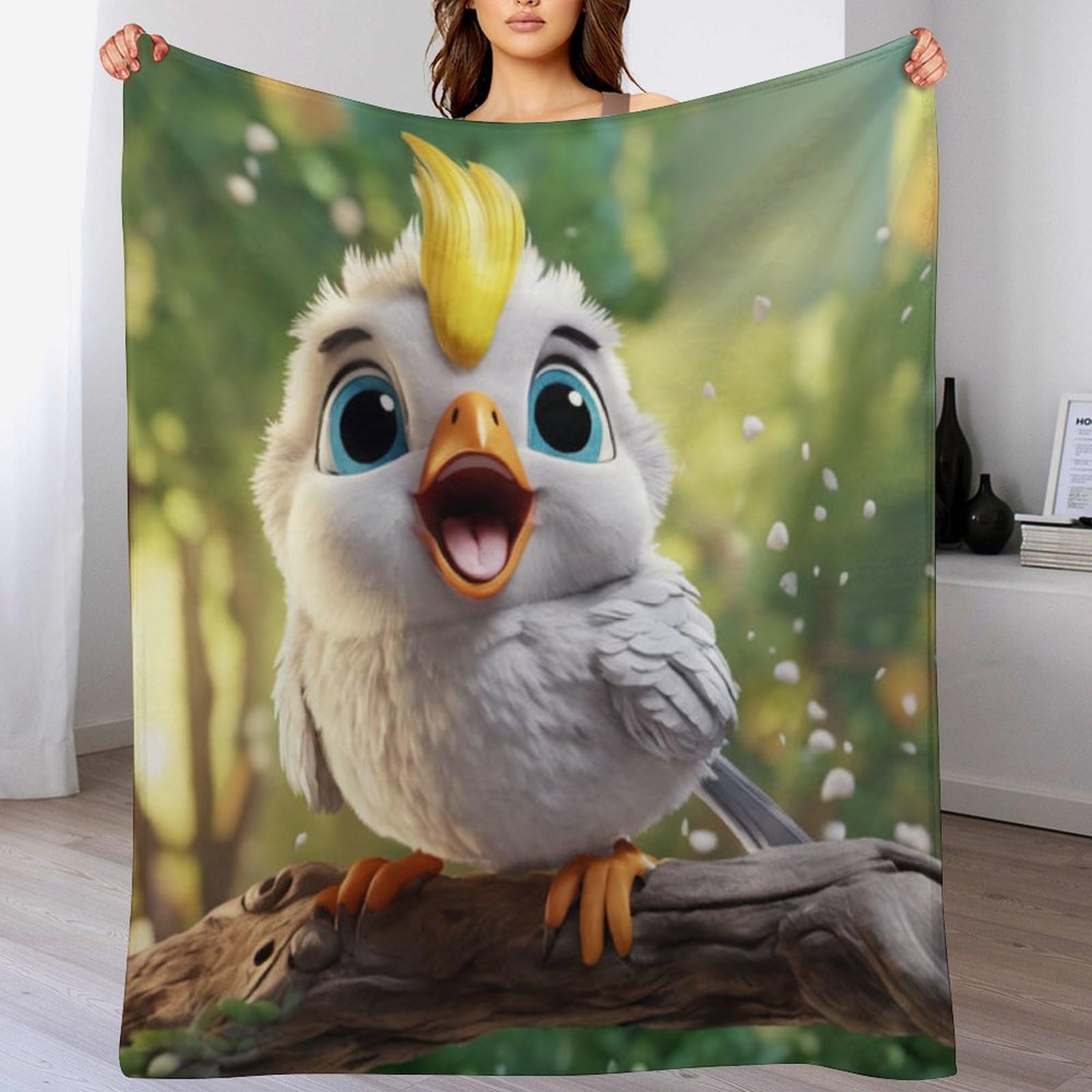 Couverture de canapé douce oiseau mignon pour des soirées cocooning chaleureuses
