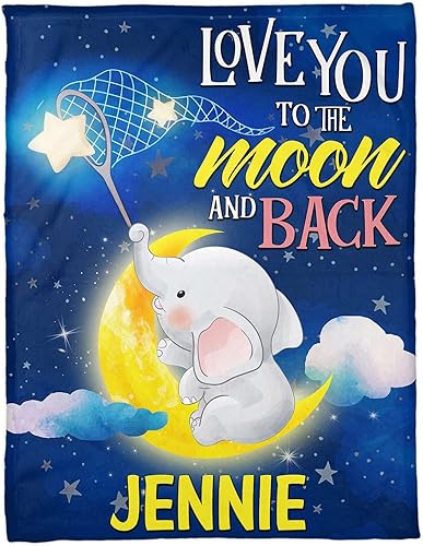 Miniatura 20 de Mantas de bebé personalizadas de animales, manta de bebé personalizada de jirafa de elefante león, manta de bebé safari con nombre para niños, manta