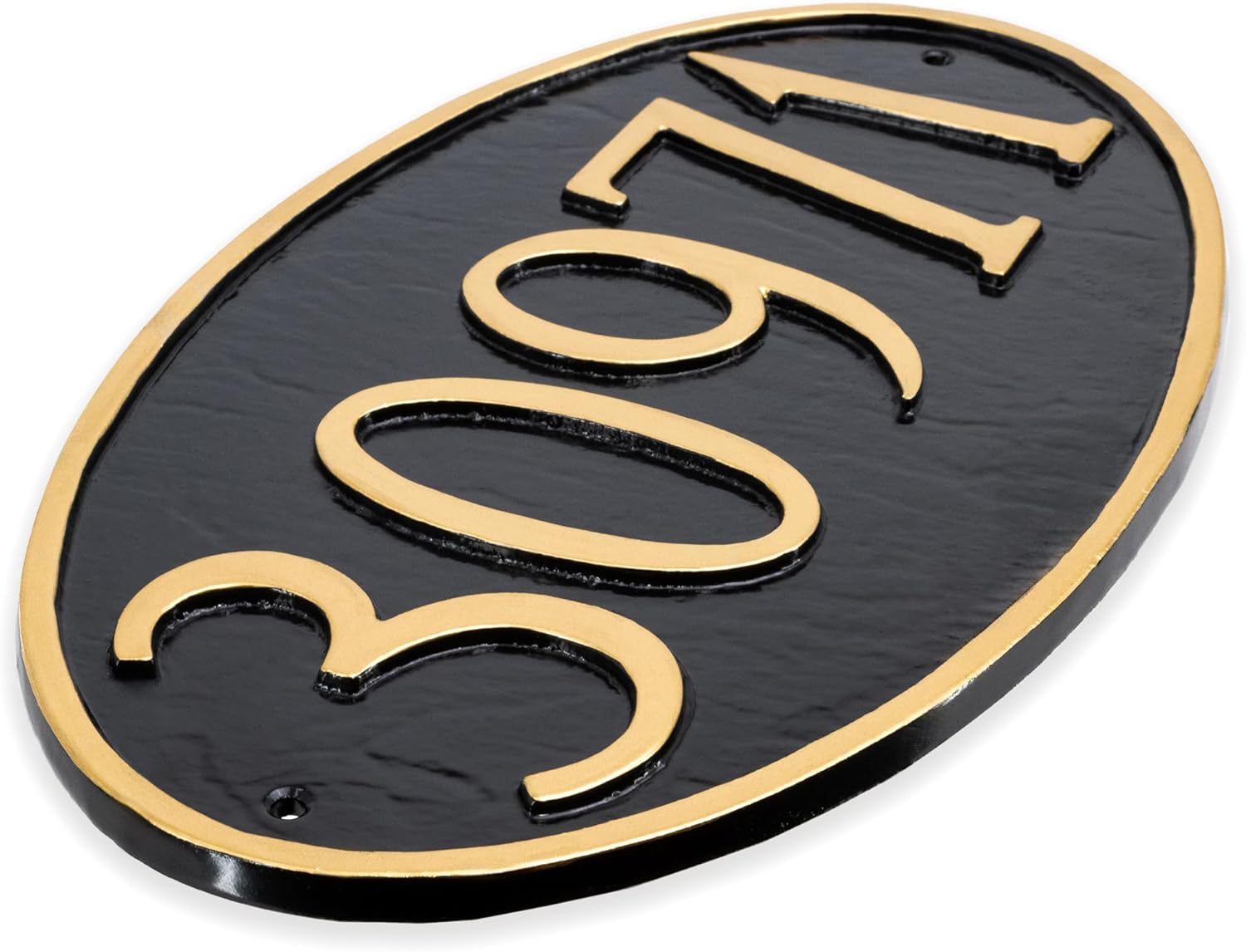 Montague Metal Products - Classic Oval Address Wall Plaque Sign - Custom House Numbers - Wall Mount - Aluminum - Multiple Colors Available