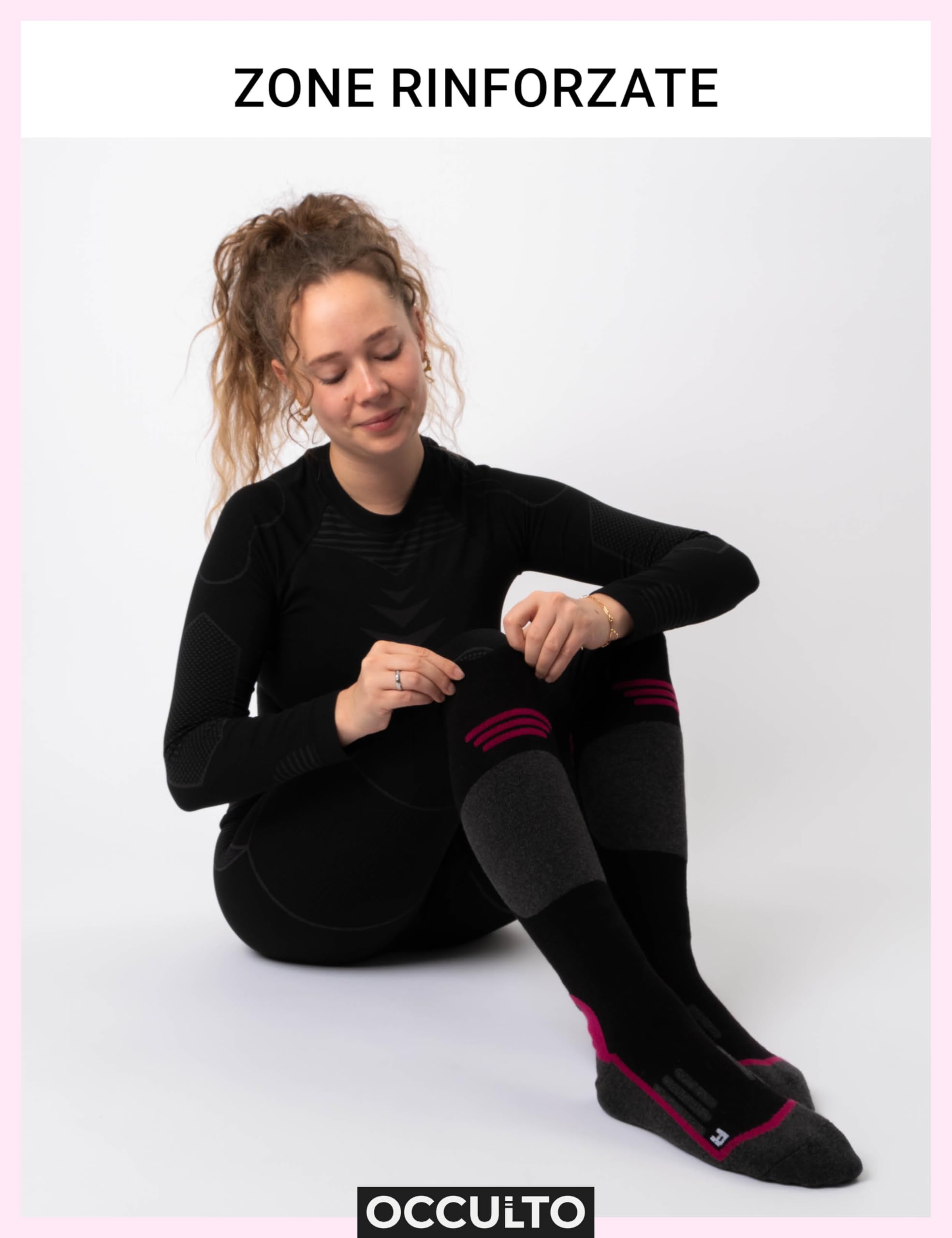 Occulto Calze da Sci Lana Merino Uomo & Donna pacco da 2 (modello: Toni)