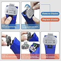 Vista 77 de Cuchillas de cerámica desmontables para perros y mascotas, compatible con Andis tamaño 5FC de 1/4 pulgadas de longitud de corte, compatible