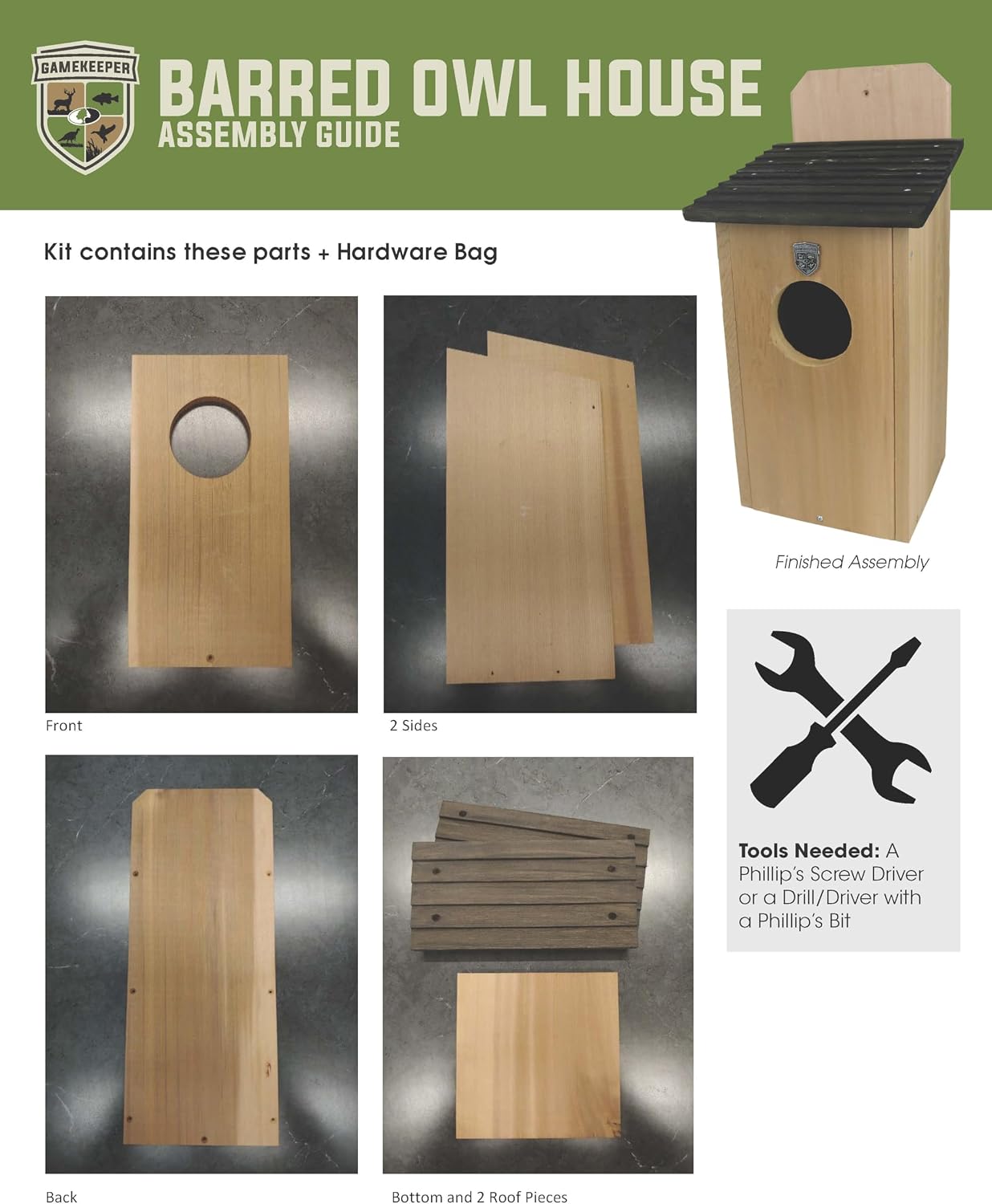 GK-BAR: Gamekeeper Barred Owl House – Cedar Construction, Made in The USA