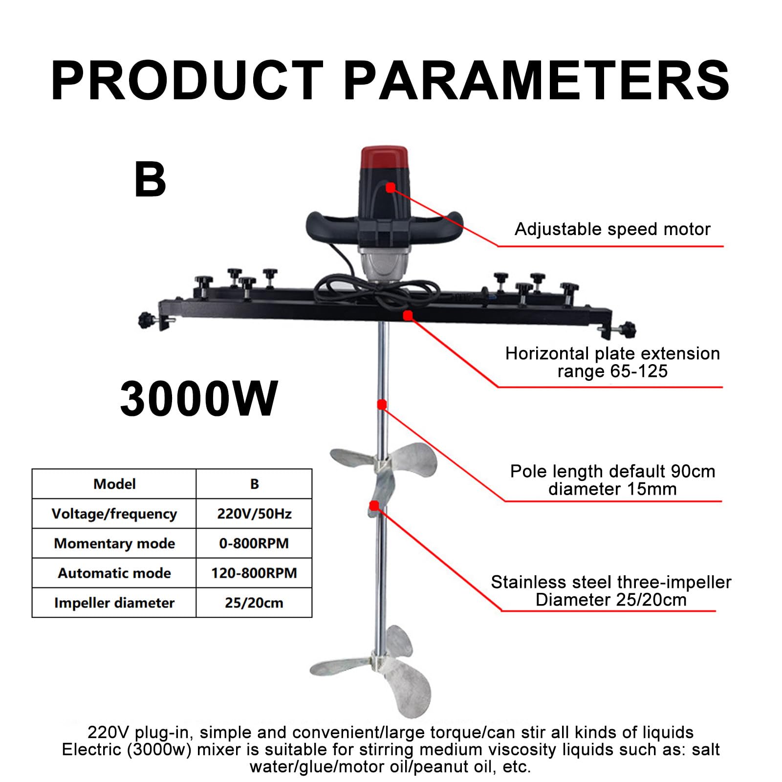 2.2 in. Lift Off Air Mixer