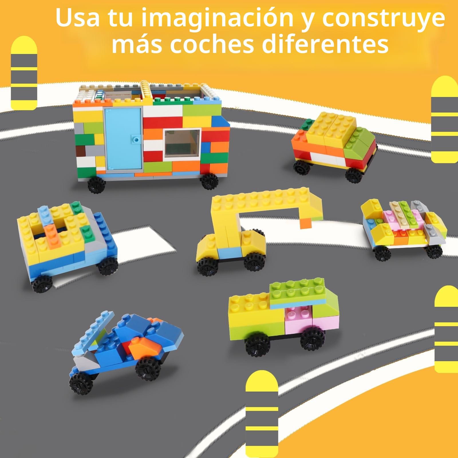 1560 piezas clásicas, bloques base clásicos, compatibles con todas las marcas principales. Además incluyen puertas, ventanas, ruedas y 2 placas base de construcción