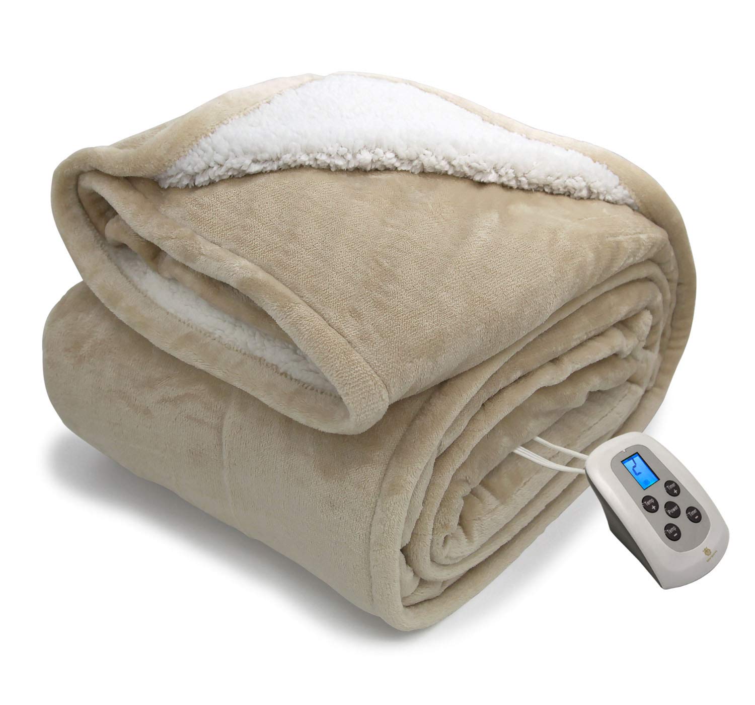 Amazon.com: Twin Electric Blanket Heated Sherpa and Reversible Flannel  Washable Throw,Fast-Heating Full Body Warming Soft with 10 Heat  Settings/Safety 10 Hours Auto-Off Controller （62x84''Linen : Home u0026 Kitchen