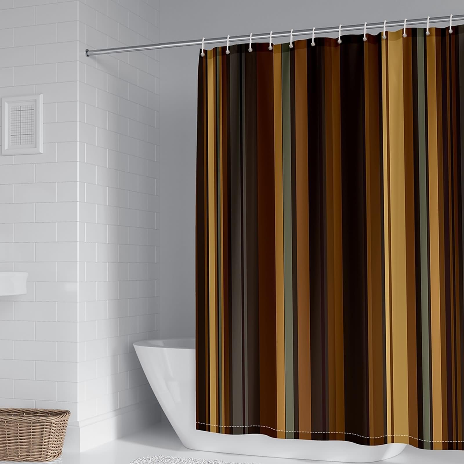 Rideau de douche à rayures multicolores KnSam pour sublimer votre salle de bain
