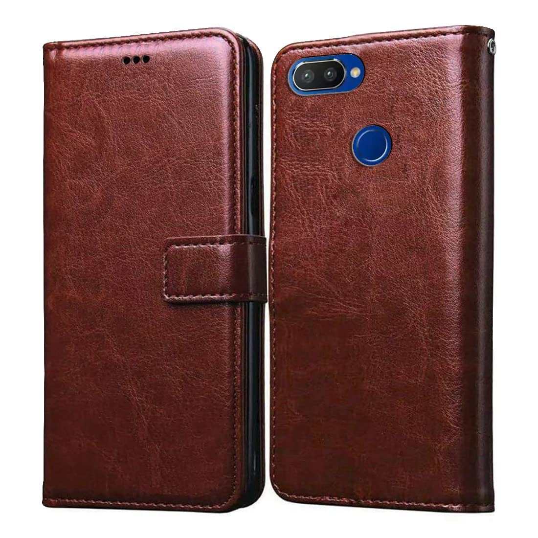 Amazon Brand - Solimo Flip Leather Mobile Cover (Soft & Flexible Back case) for Realme 2 Pro (Brown) (B083P8J6MQ) Amazon Price History, Amazon Price Tracker