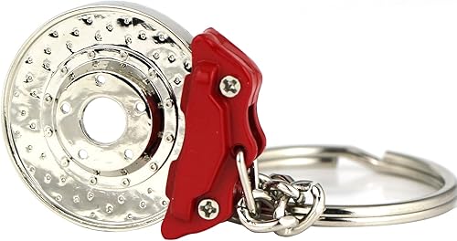 maycom Llavero de freno de disco para automóvil, accesorio duradero y elegante, llavero giratorio, anillo para automóvil, modelo de pieza de