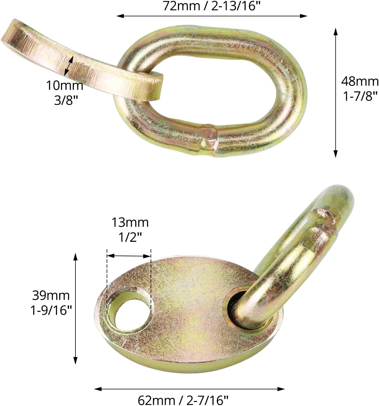 QWORK 7100 Engine Lifting Bracket Set, High Strength Steel, 5500 lb Capacity, Ideal for Automotive and Heavy Equipment Workshops, 4 Pcs