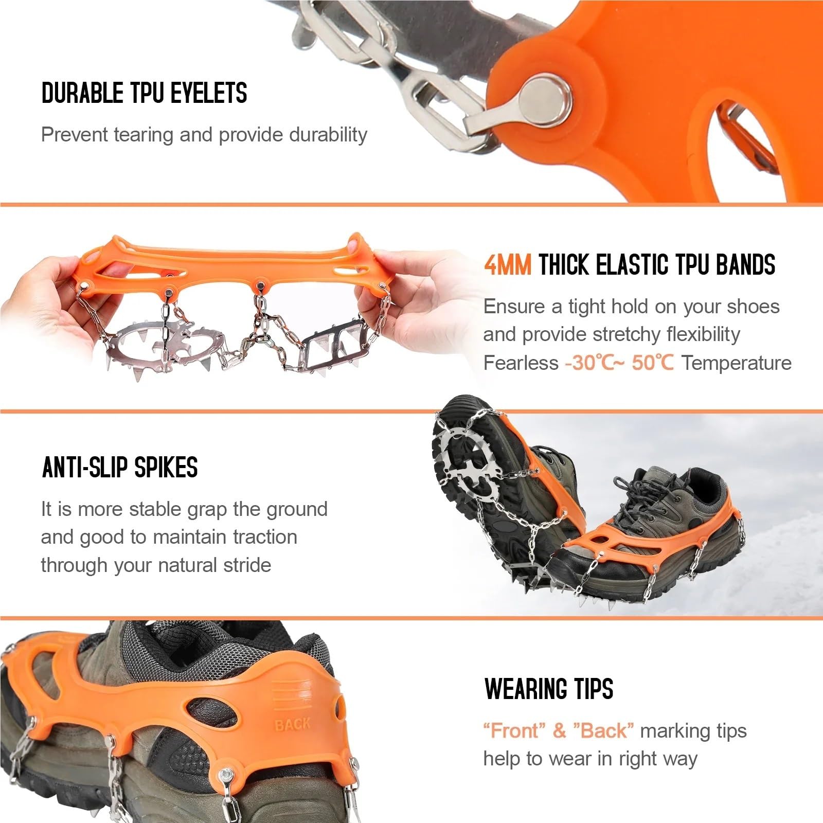 Grödel Klettern Steigeisen Steigeisen Schuh Abdeckung EIS Greifen Skifahren Klaue Outdoor Winter Spaziergang EIS Schnee Schuh Abdeckung