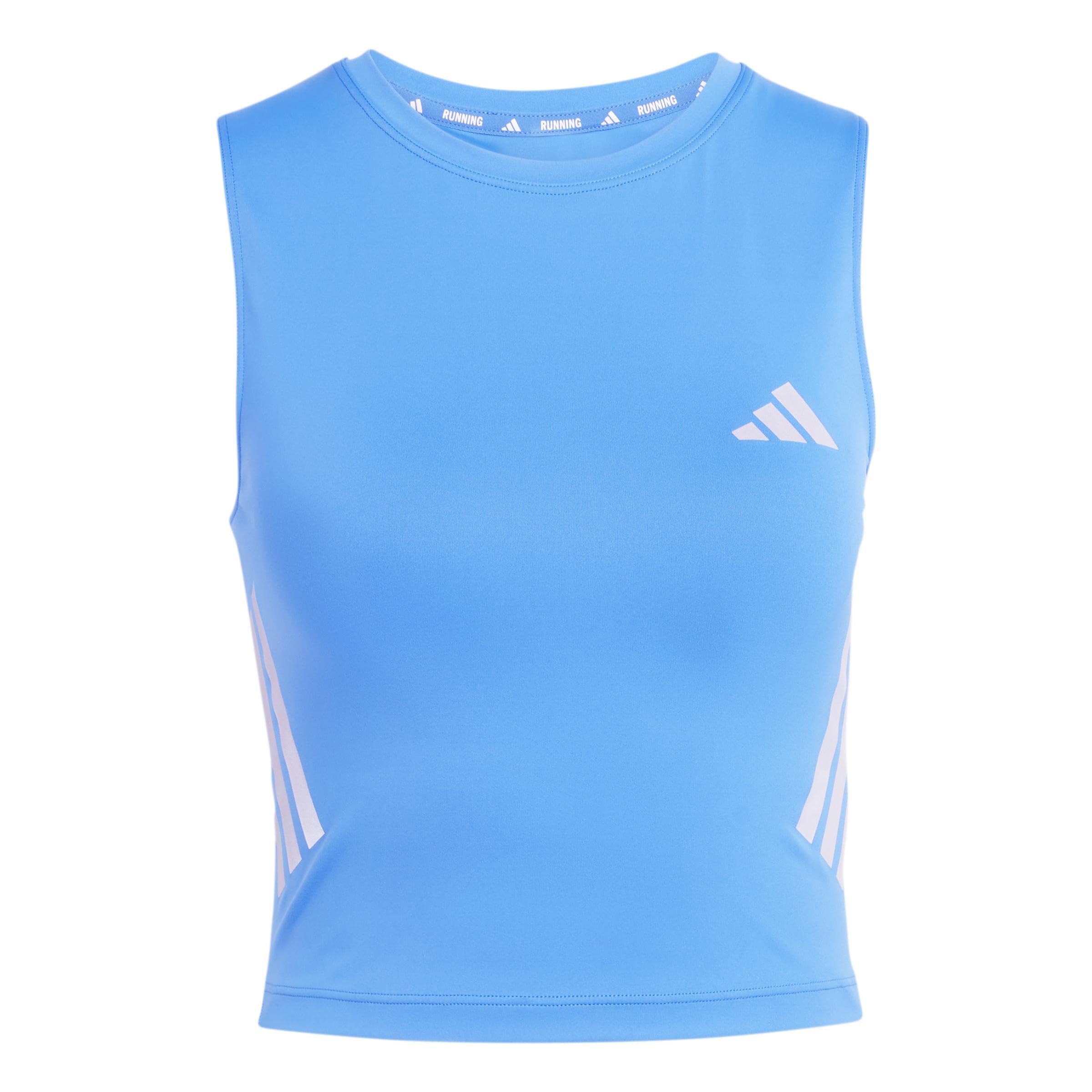 adidas Women's ADI365 Running Climacool Iconic Crop Tank, ray Blue, M