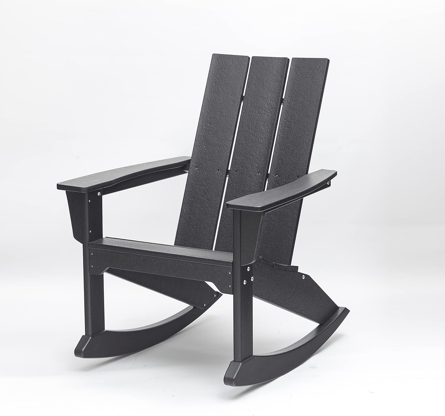 Flat Top Rocking Adirondack Chair (Black)