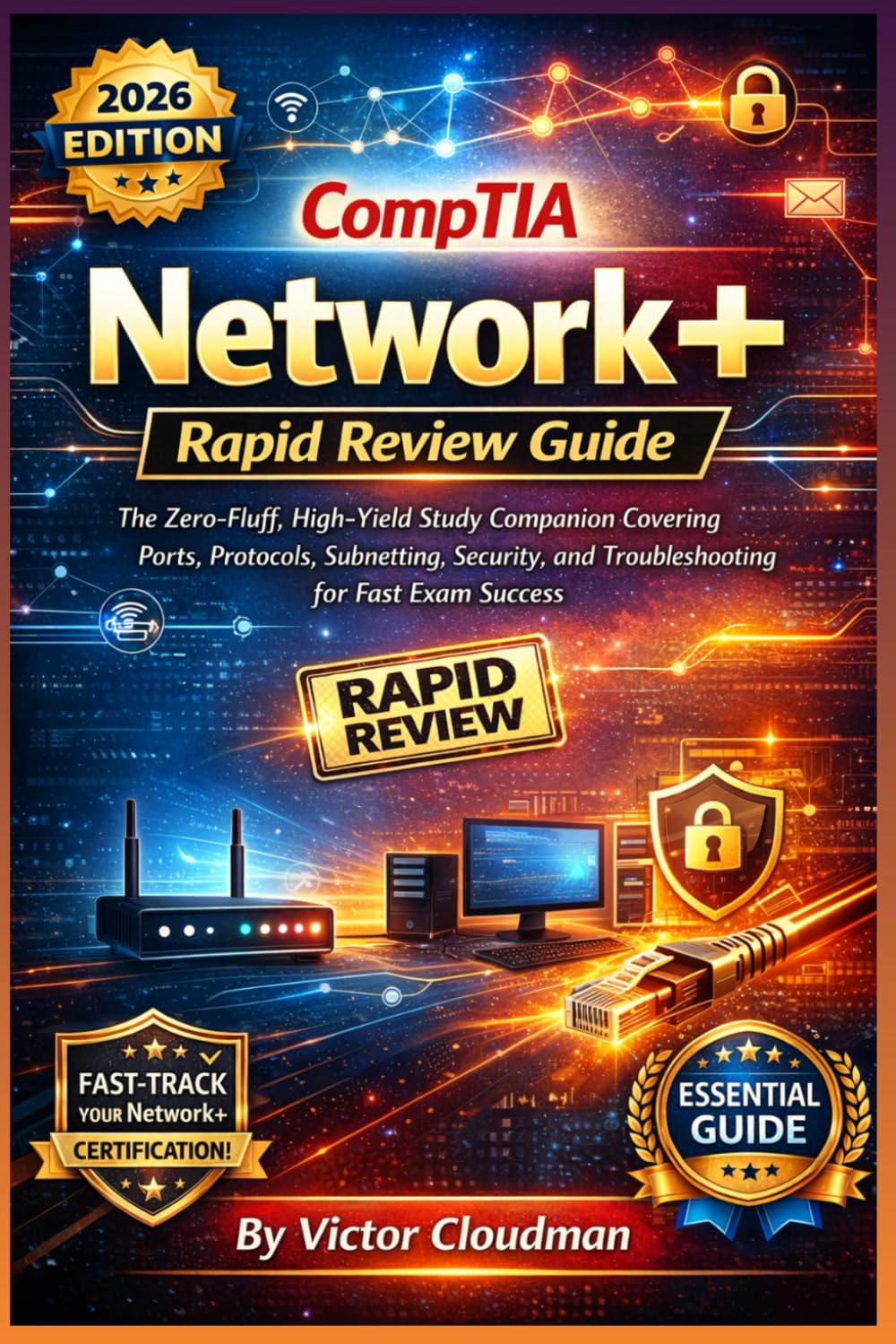 CompTIA Network+ Rapid Review Guide: The Zero-Fluff, High-Yield Study Companion Covering Ports, Protocols, Subnetting, Security, and Troubleshooting for Fast Exam Success