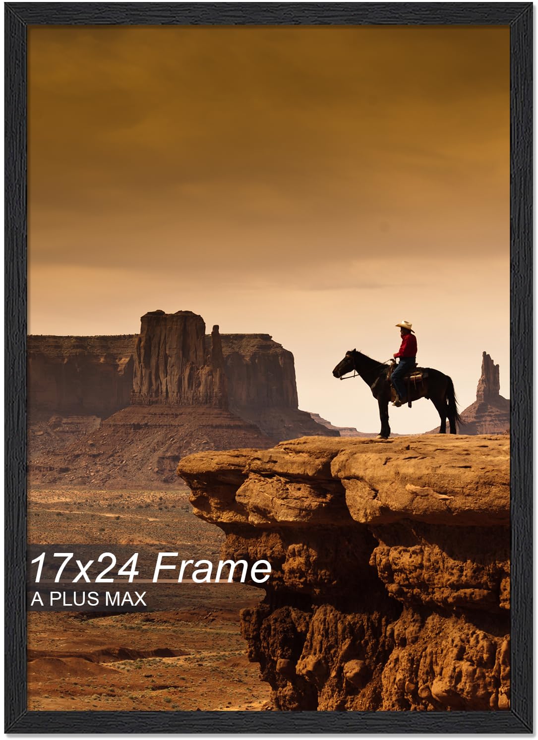 A PLUS MAX 17x24 Picture Frame Black Light Weight Wall Mount — image 1