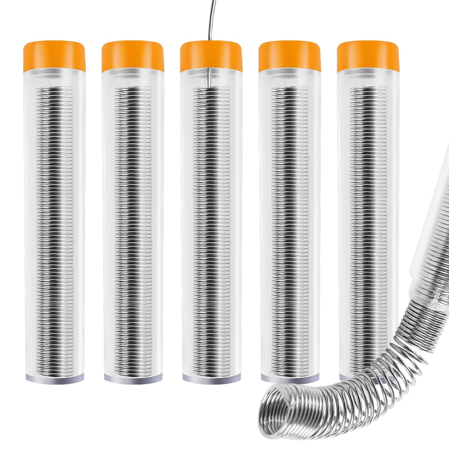 5 Pack 1mm Rosin Core Solder, Electronic Solder for Repairing Electronic and Electrical Household Appliances Welding