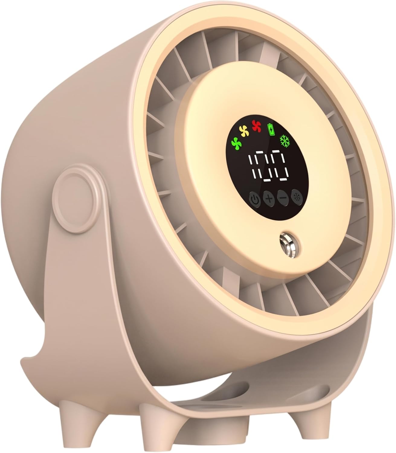 Mini Portable Air Conditioner, 100-speed Evaporative Portable Air Cooler With Humidifier, Light Brown