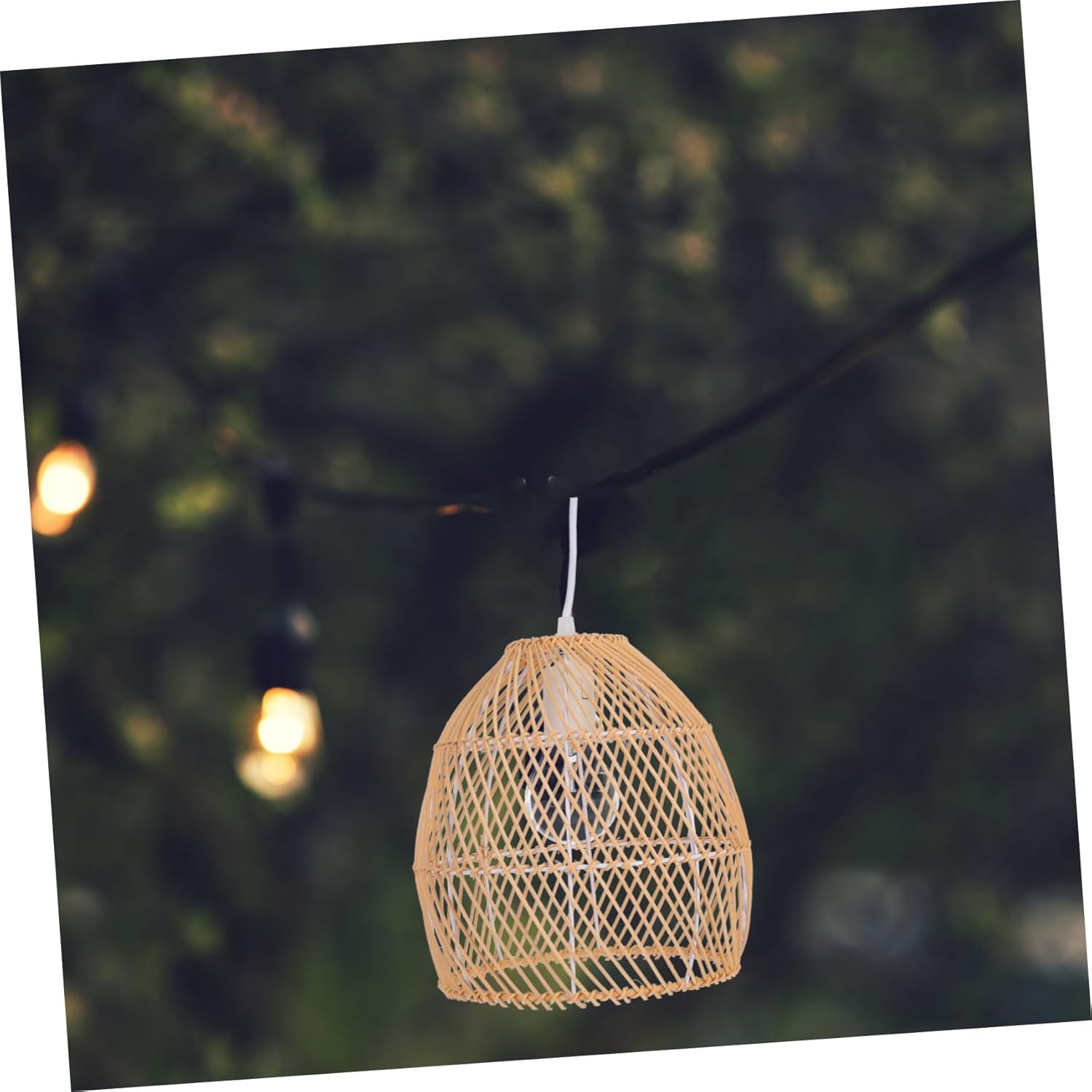 Gadpiparty Bohemian Lampshade Bamboo Weaving Light Fixture Ceiling Hanging Lamp Cover