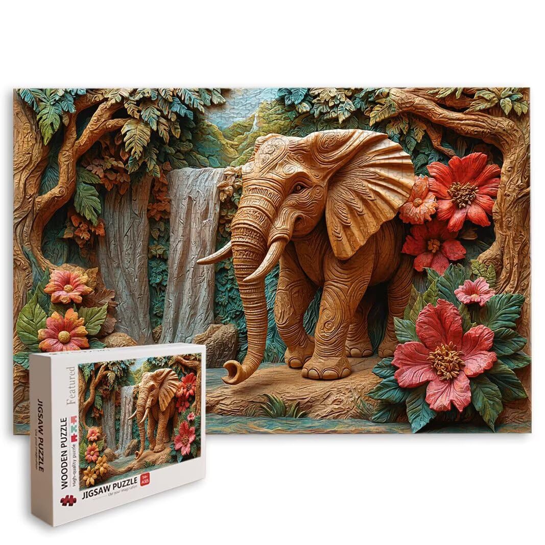 Puzzle Elefant, Puzzle 1000 Teile Erwachsene, Klassische Puzzles -8663