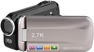 Moniss 2.7K Ultra HD Mini câmera de vídeo digital DV Camcorder 48MP LCD giratório de 3 polegadas com tela sensível ao toque de 18x com zoom LED de preenchimento com bateria recarregável de lítio