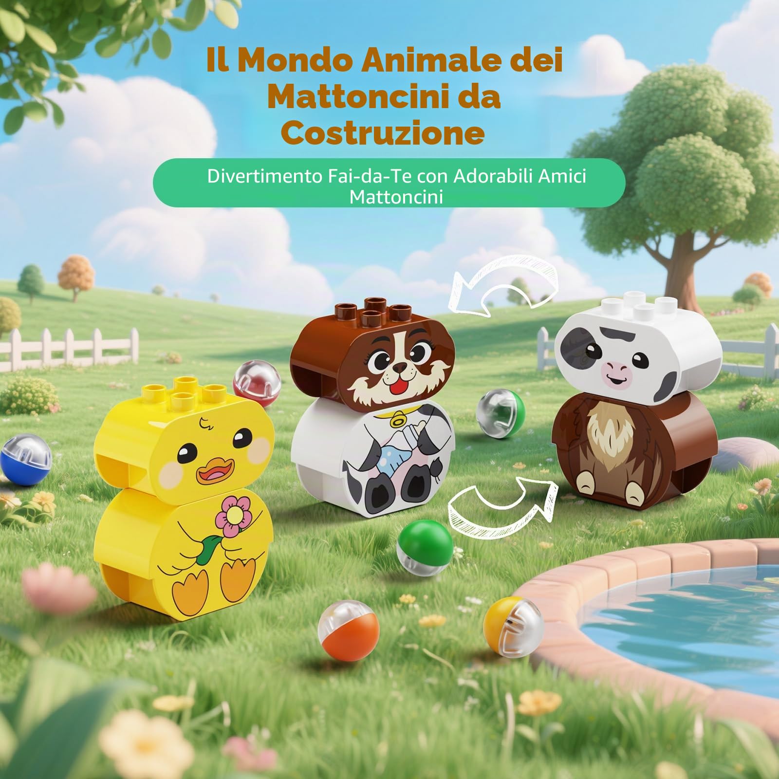 Pista di marmotta giocattolo con ascensore motorizzato - Kit di costruzione Perpetuum mobile STEM per bambini