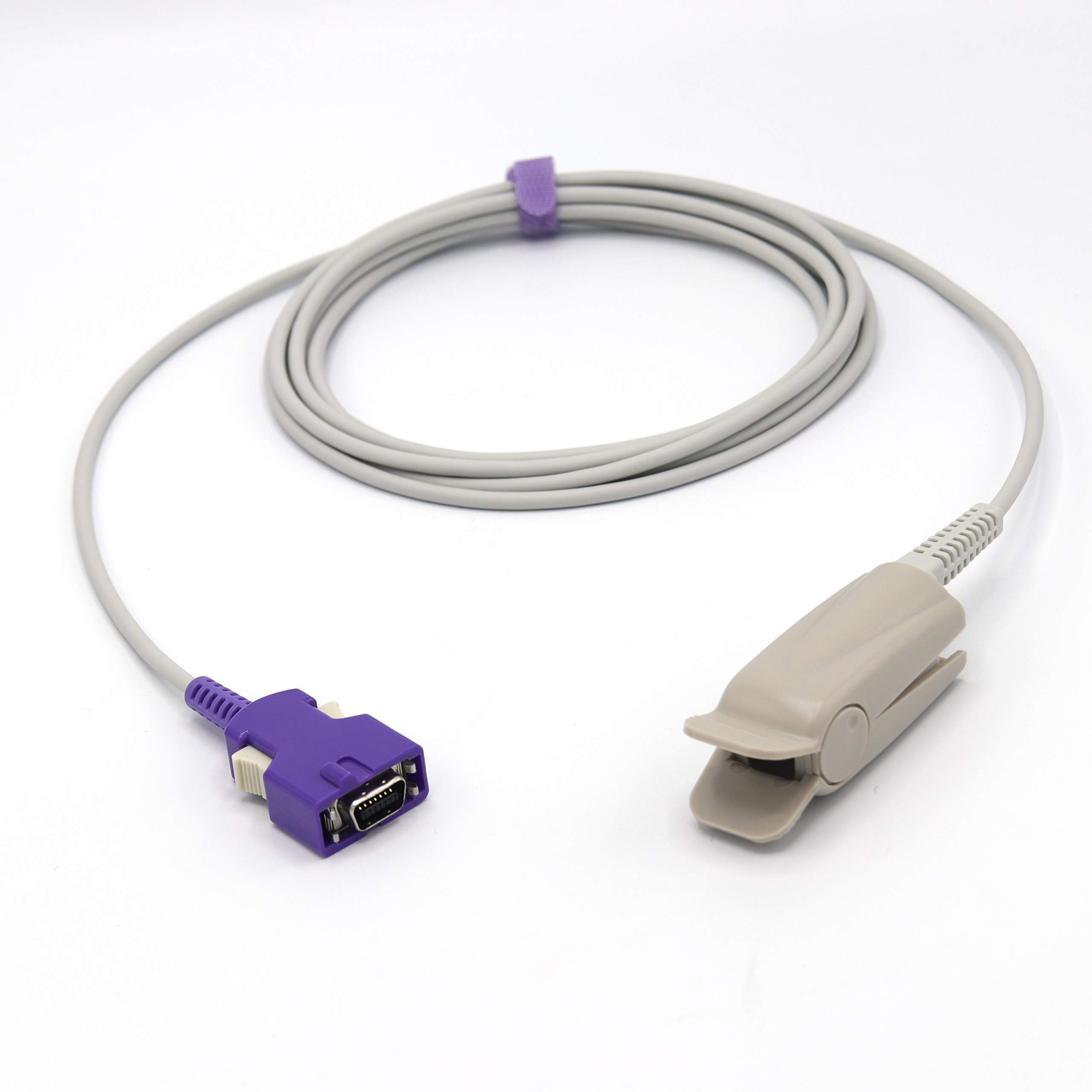 Compatible Nellcor DOC-10 Reusable Spo2 Sensor Probe 14 Pins 9.8 ft Direct Connect - N-550, N-560, N-595, N-600, N-600x,N-3000, N-390, N-395, N-6000, NPB-290, NPB-295, Symphony N-3000