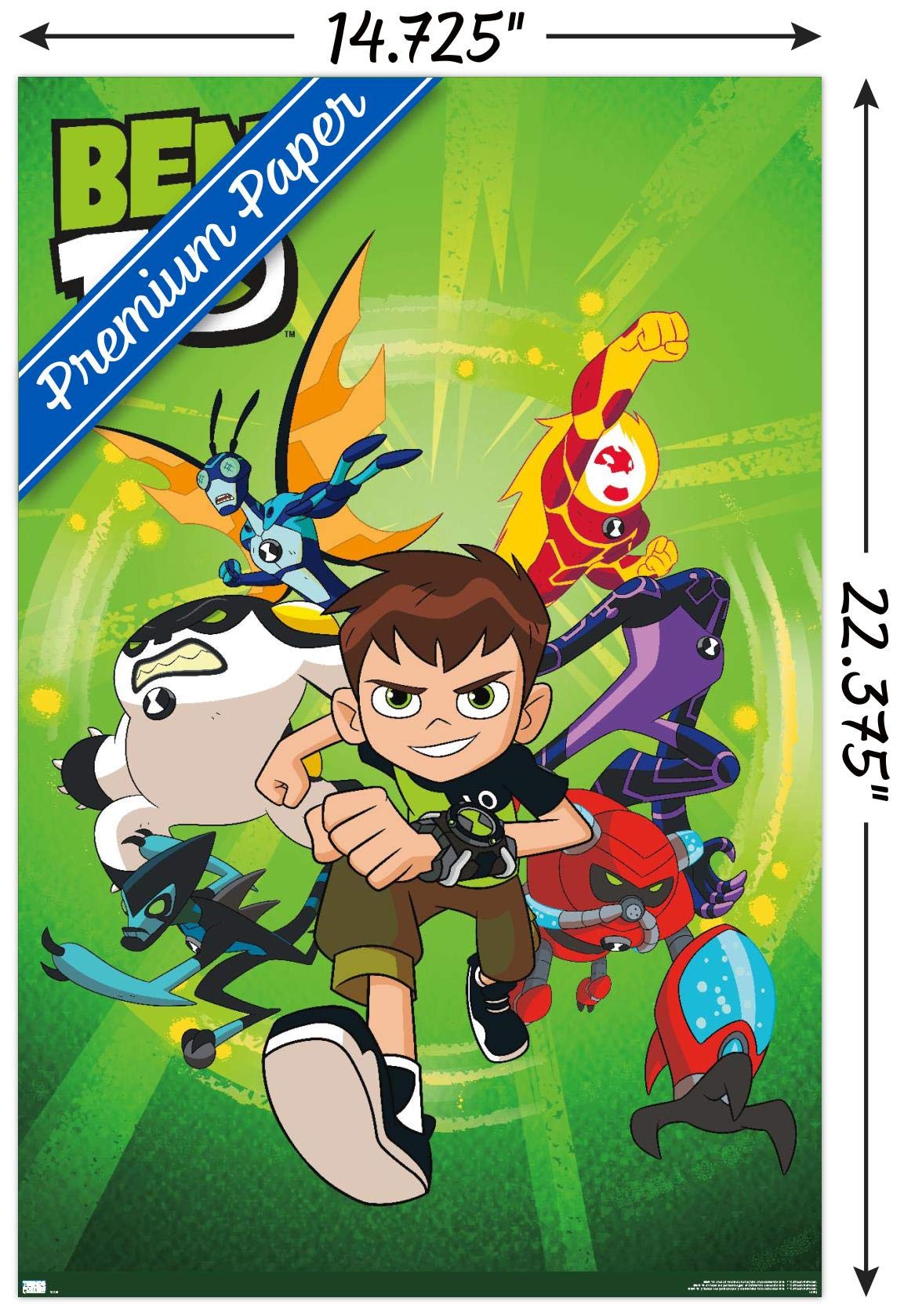 Amazon.com: Trends International Ben 10 - Group Wall Poster, 22.4L